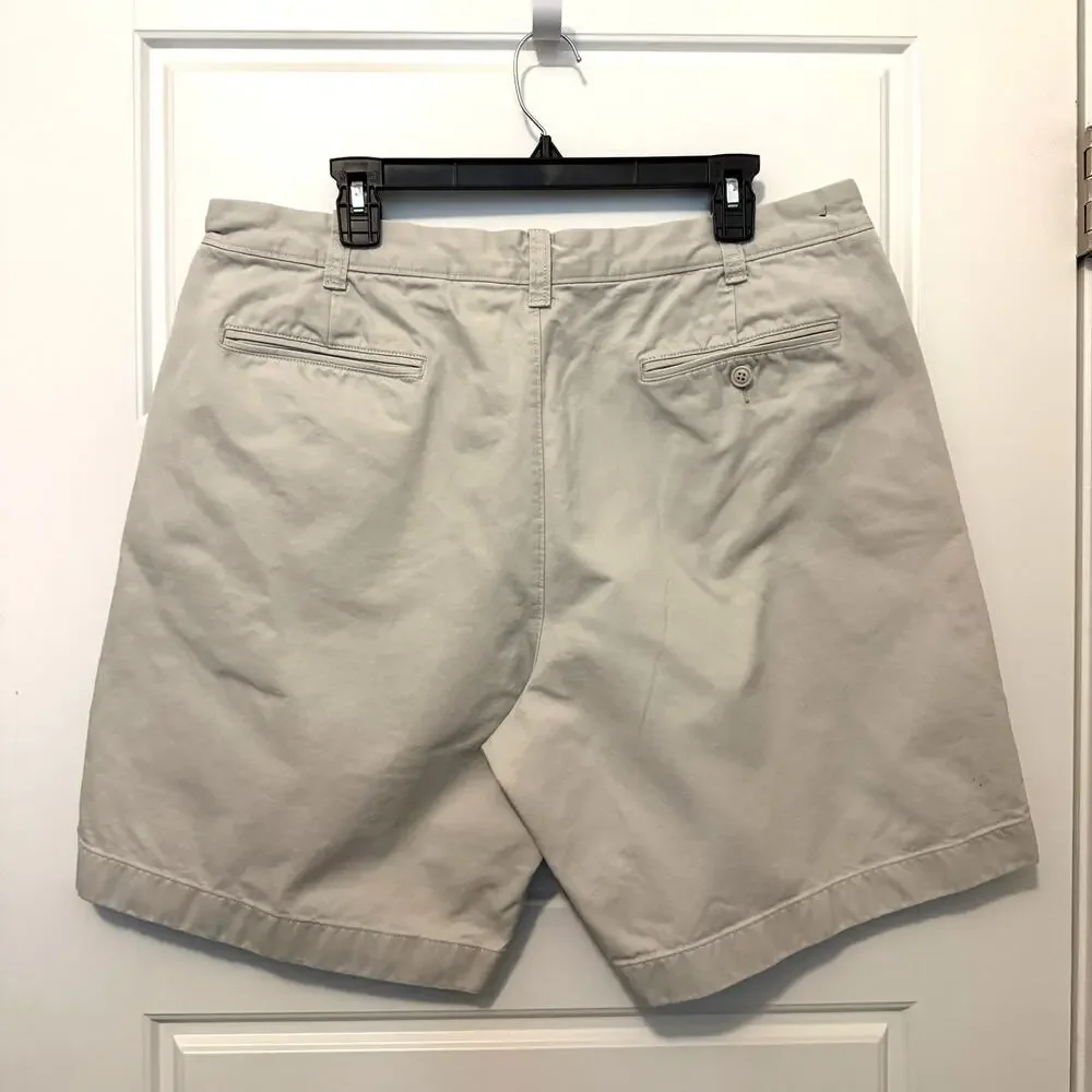 J Crew Broken In Shorts Cotton Khaki Mens 38